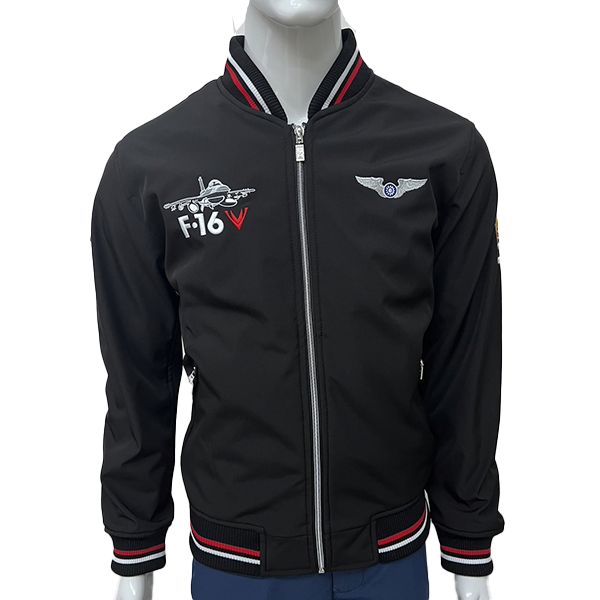 F16飛行夾克(軟殼衣)黑C-F16V-B002