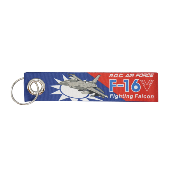 F-16V 寬版鑰匙圈 提花 （彩色）